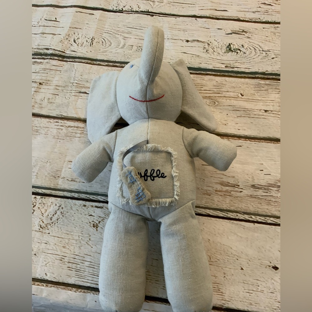PBK Ellie Snuffles Elephant Plush 14 Inch Gray Toy Pottery Barn Kids Retired